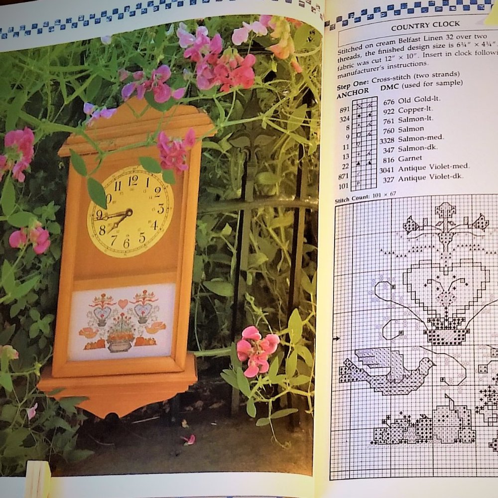 COUNTRY CROSS-STITCH DESIGNS -ELLEN STOUFFER 1990 - Picture 2 of 16